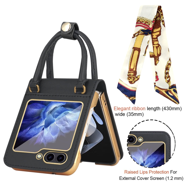 Handbag Design Leather + PC Phone Case - For Samsung Galaxy Z Flip5 - mosaccessories