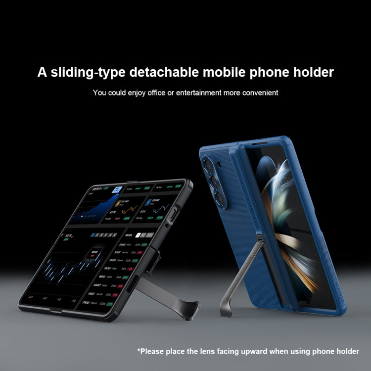 Nillkin Super Frosted Fold PC + TPU Phone Case with Holder - For Samsung Galaxy Z Fold5 - MosAccessories.co.uk