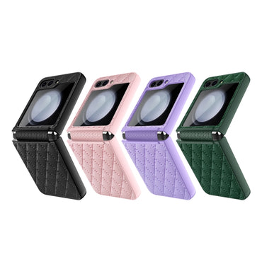 Diamond Lattice Hinge Phone Case - For Samsung Galaxy Z Flip5 - mosaccessories
