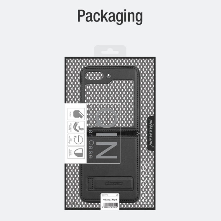 Nillkin Qin Series Leather Case - For Samsung Galaxy Z Flip5 - mosaccessories