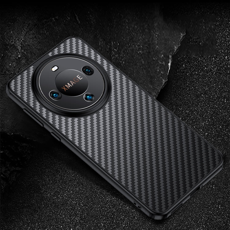 wlons Magsafe Carbon Fiber Kevlar TPU Black Case - For Huawei Mate 60 - mosaccessories