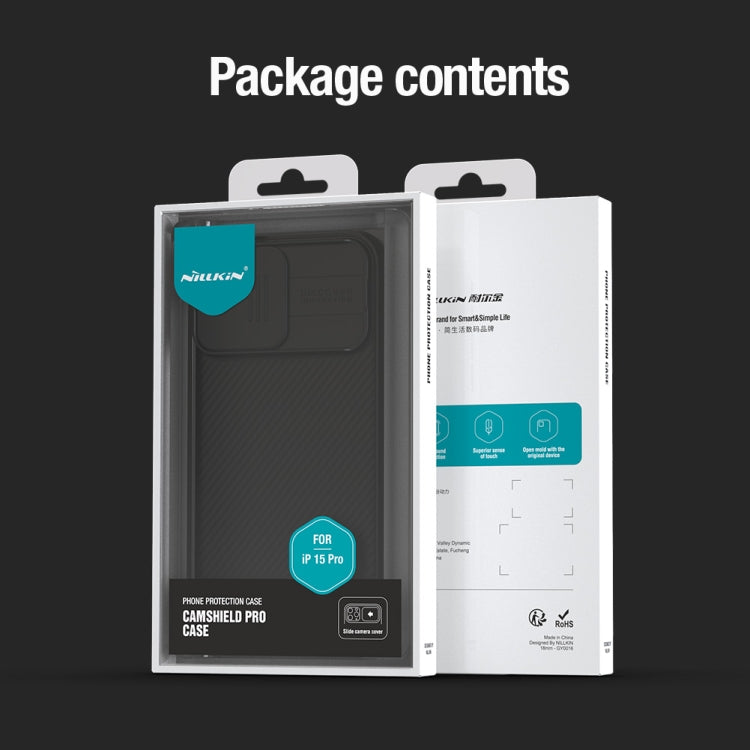 Nillkin CamShield Pro PC + TPU Phone Case - For iPhone 15 Pro - mosaccessories