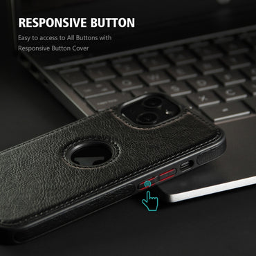 PU Leather Texture Stitching Phone Case - For iPhone 15 Pro Max - MosAccessories