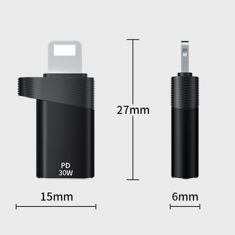 ADS-616A PD 30W 8 Pin Male to USB-C/Type-C Female Adapter for iPhones - MosAccessories