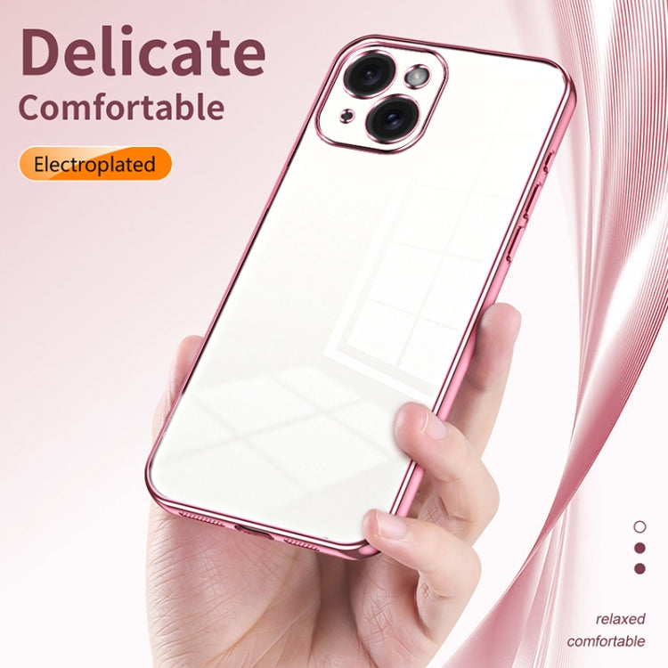 Transparent Plating Fine Hole Phone Case - For iPhone 15 / 14 and 13 Series - Mos Accessories