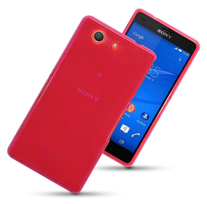 Qubits TPU Gel Hot Pink Case - For Sony Xperia Z3 Compact - mosaccessories