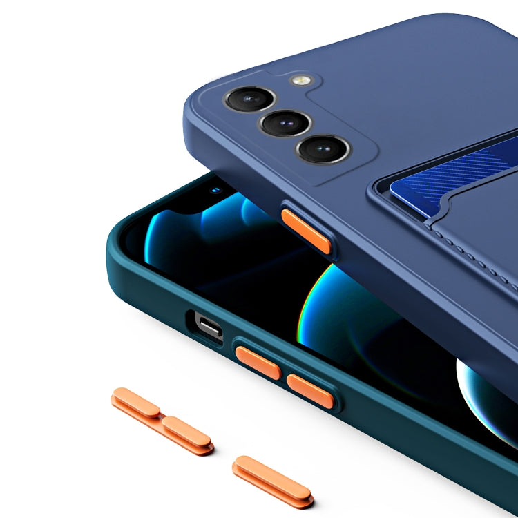 Skin Feel Card Slot TPU Contrast Colour Buttons Case - For Samsung Galaxy S23 - mosaccessories