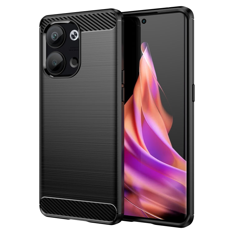 Brushed Texture Carbon Fiber TPU Phone Case - For Oppo Reno9 - mosaccessories