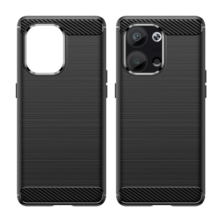 Brushed Texture Carbon Fiber TPU Phone Case - For Oppo Reno9 - mosaccessories