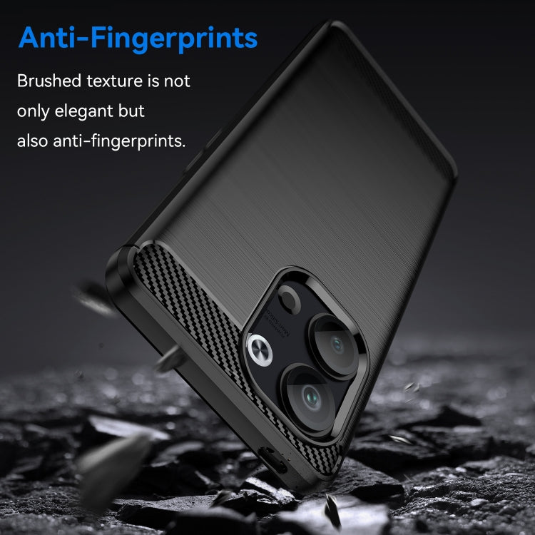 Brushed Texture Carbon Fiber TPU Phone Case - For Oppo Reno9 - mosaccessories