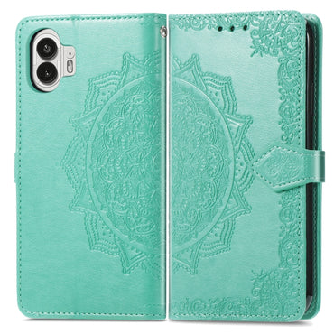 Mandala Flower Embossed PU Leather Phone Case - For Nothing Phone (2) - mosaccessories
