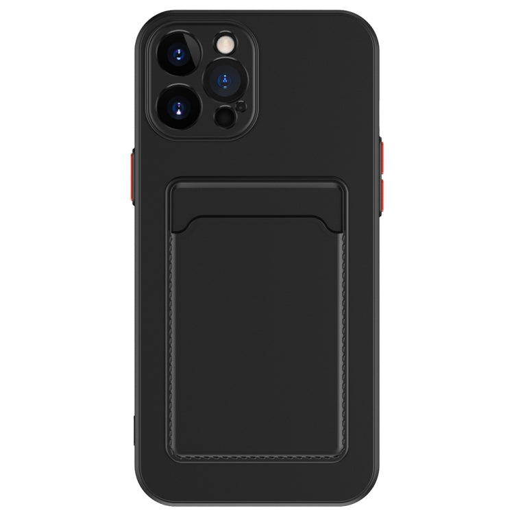 Skin Feel Card Slot Contrast Colour Button TPU Phone Case - For iPhone 15 Pro - mosaccessories