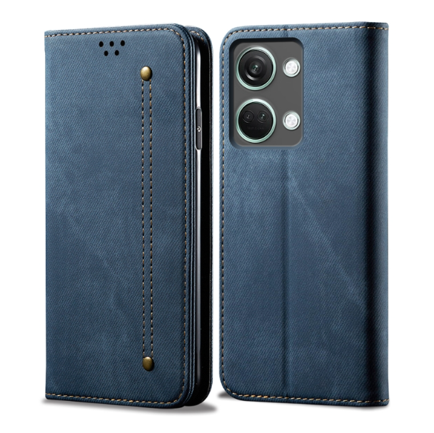 Denim Texture Flip PU Leather Case - For OnePlus Nord 3 / Ace 2V - mosaccessories