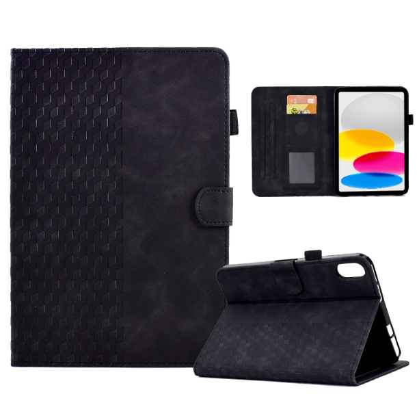 Rhombus Embossed PU Leather Smart Tablet Case - For iPad 10th Gen 10.9" (2022) - mosaccessories