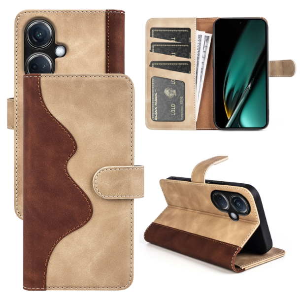 Stitching Horizontal Flip Leather Phone Case - For Oppo K11 - mosaccessories