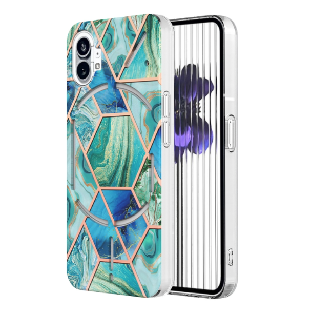 Electroplating Splicing Marble TPU Phone Case - For Nothing Phone (1) - mosaccessories