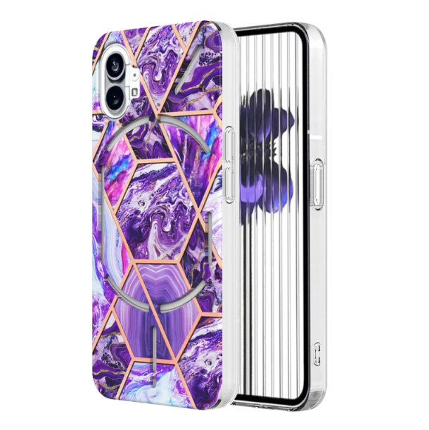 Electroplating Splicing Marble TPU Phone Case - For Nothing Phone (1) - mosaccessories