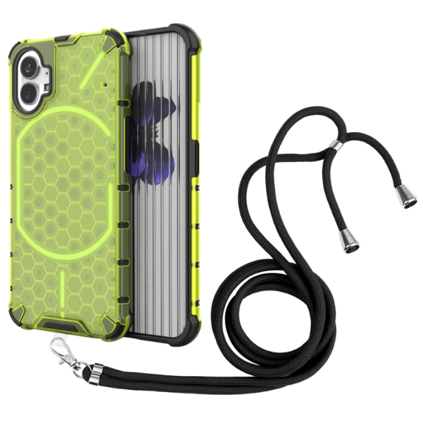 Shockproof Honeycomb Armour Phone Case with Lanyard - For Nothing Phone (1) - mosaccessories