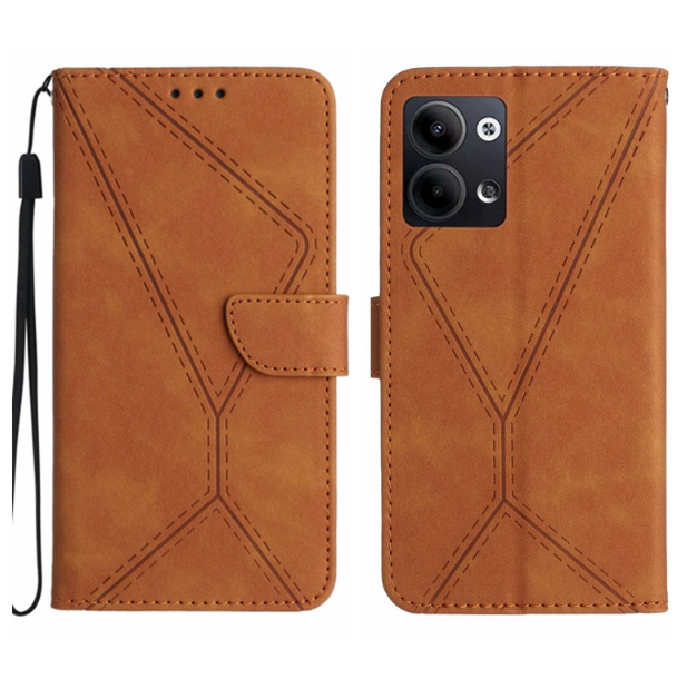 Stitching Embossed PU Leather Phone Case - For Oppo Reno9 / Reno9 Pro - mosaccessories