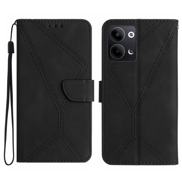 Stitching Embossed PU Leather Phone Case - For Oppo Reno9 / Reno9 Pro - mosaccessories