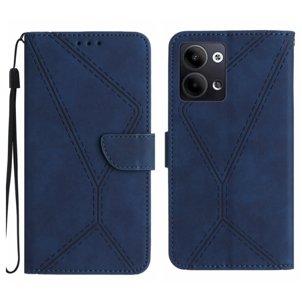 Stitching Embossed PU Leather Phone Case - For Oppo Reno9 / Reno9 Pro - mosaccessories