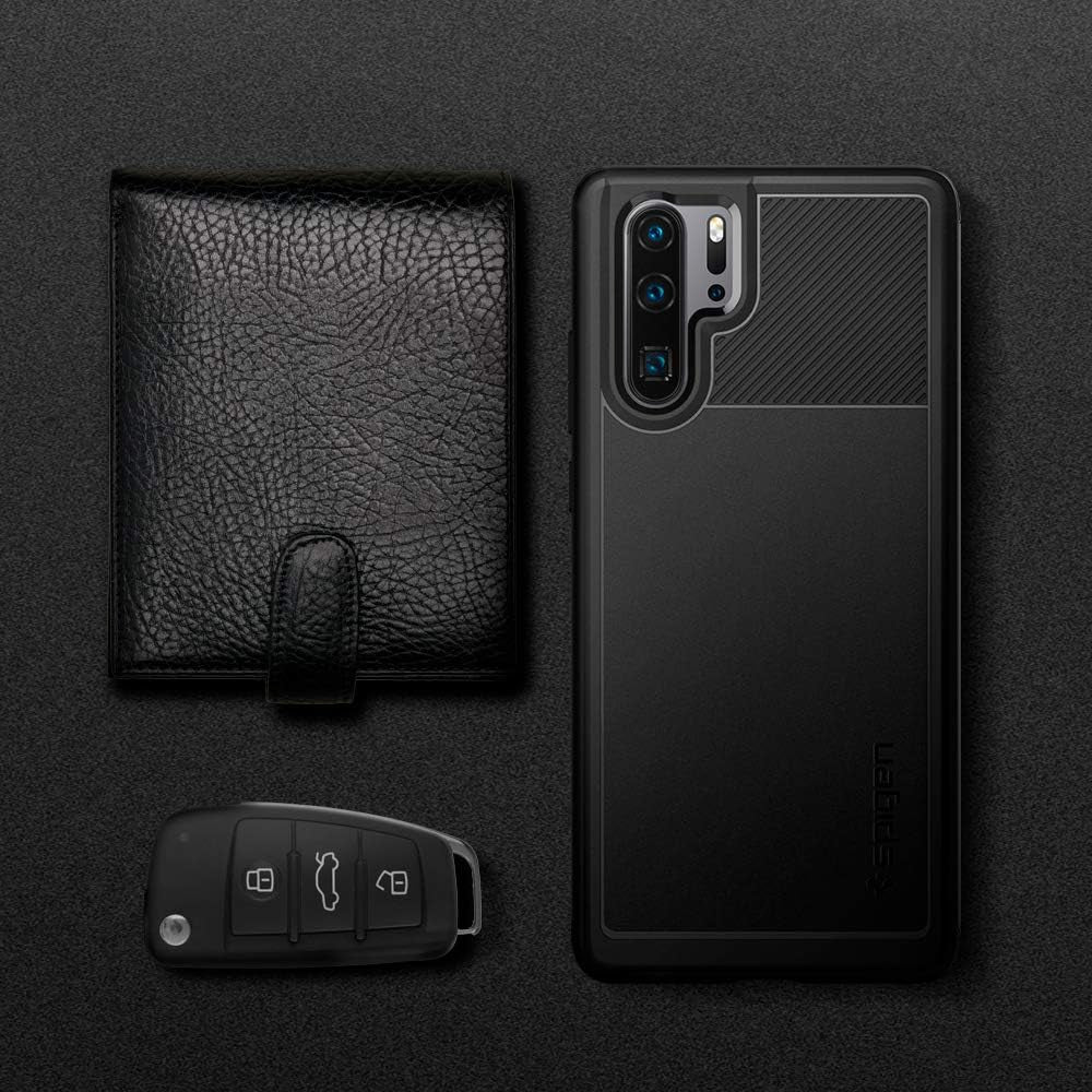 Spigen Rugged Armor Matte Black Case - For Huawei P30 Pro - mosaccessories