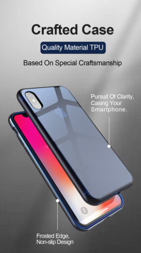 Dux Ducis Light Series Blue Case - For iPhone X - mosaccessories