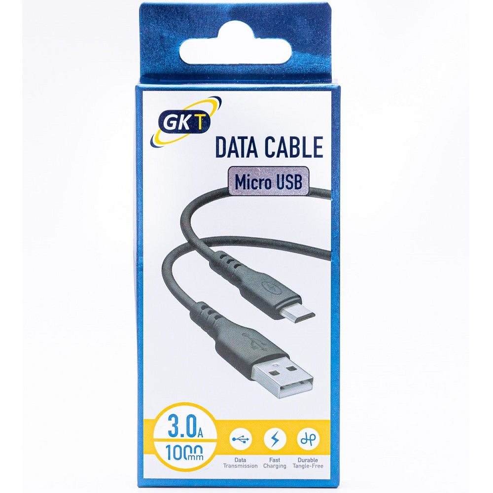 GK Telecom Black Micro USB to USB Cable - 1m - mosaccessories