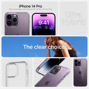Spigen Ultra Hybrid Shockproof Case - For iPhone 14 Pro - mosaccessories
