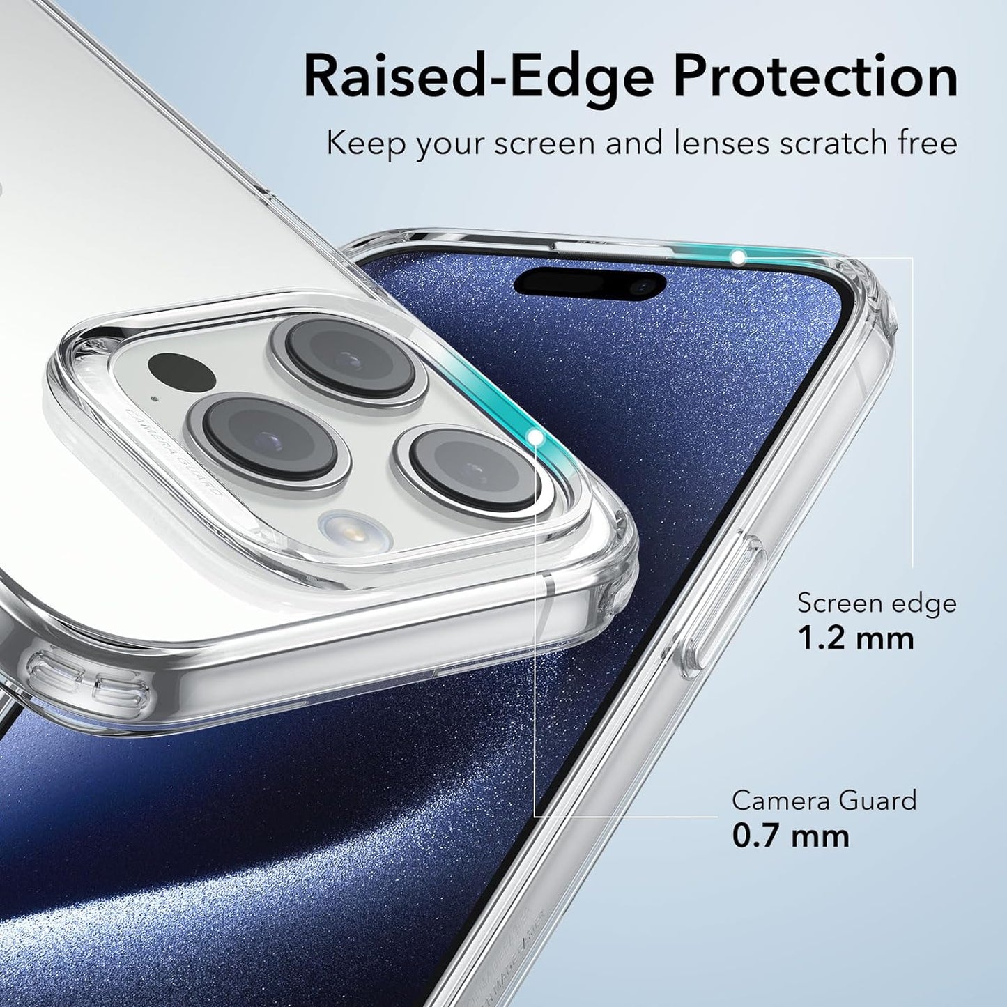 ESR Zero Series Clear Shockproof TPU Case - For iPhone 15 Pro - mosaccessories