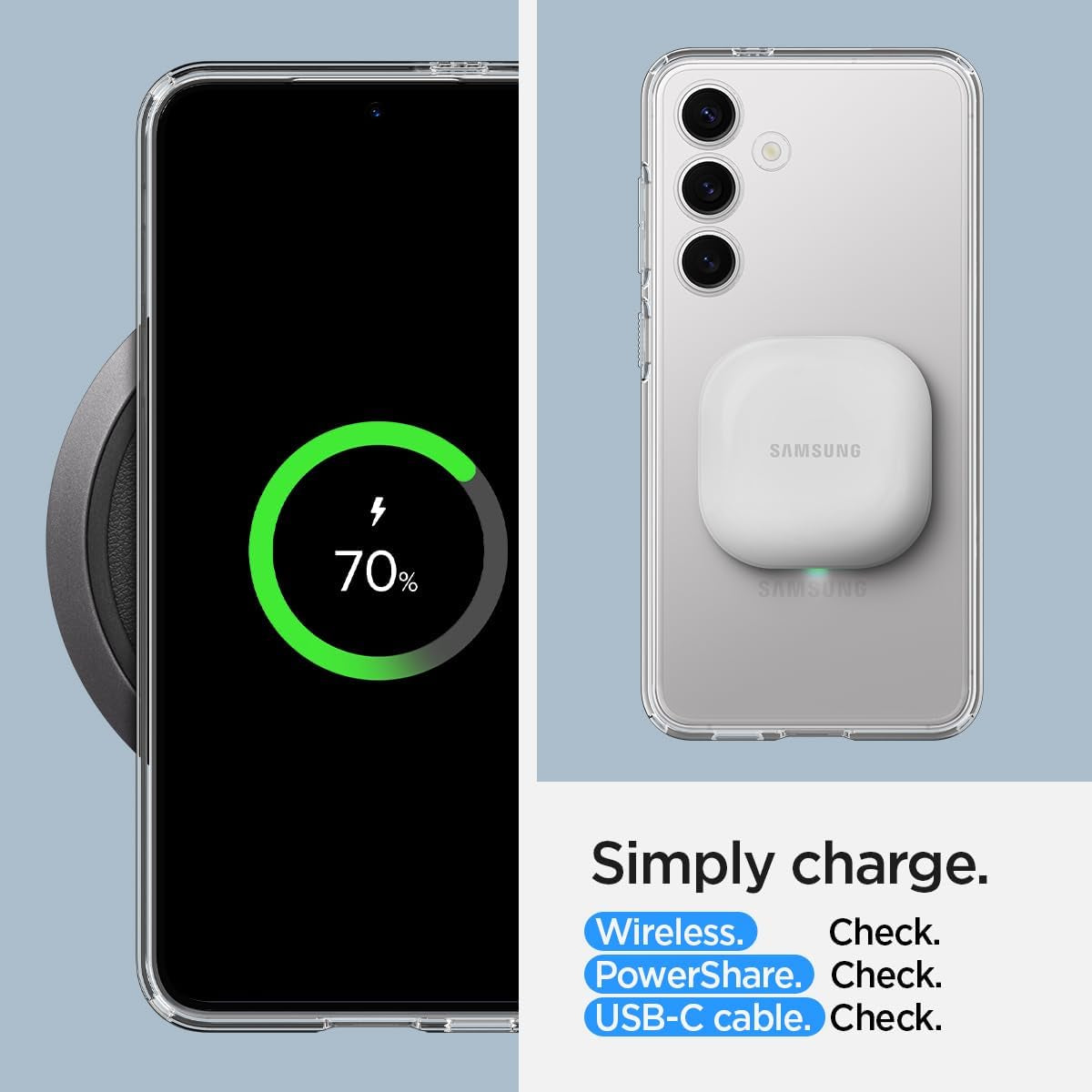 Spigen Ultra Hybrid Crystal Clear Case - For Samsung Galaxy S24