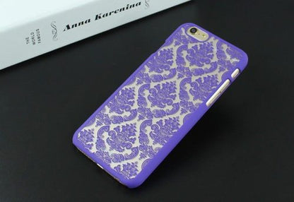 Damask Vintage Pattern Hard Matte Purple Case - For iPhone 6 / 6s - mosaccessories
