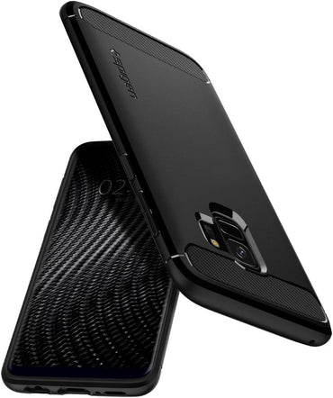 Spigen Rugged Armor Matte Black Case - For Samsung Galaxy S9 - mosaccessories