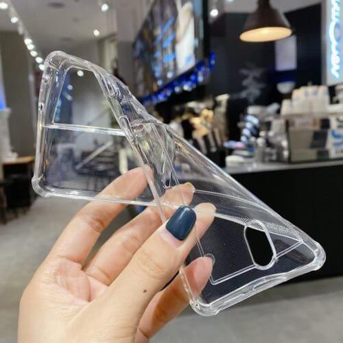 Soft TPU Clear Case With Card Slot - For Samsung S21 Ultra - mosaccessories