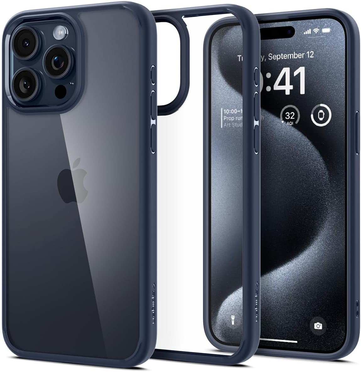 Spigen Ultra Hybrid Hard Clear Back Case - For iPhone 15 Pro - mosaccessories