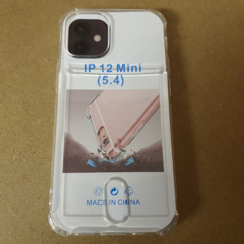 Soft TPU Clear Case With Card Slot - For iPhone 12 Mini - mosaccessories