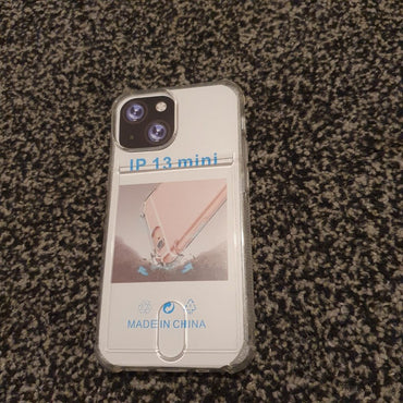 Soft TPU Clear Case With Card Slot - For iPhone 13 Mini - mosaccessories