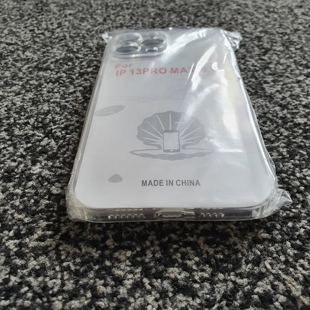 Soft TPU Clear Case with Dust Plug - For iPhone 13 Pro Max - mosaccessories