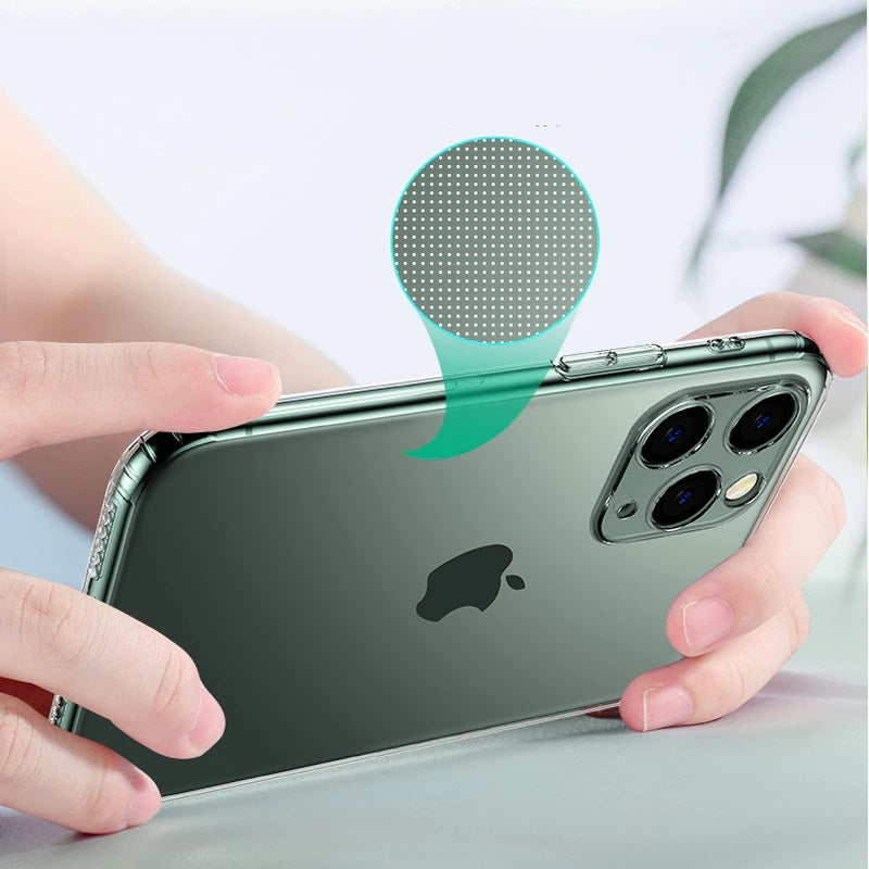 Soft TPU Clear Case with Dust Plug - For iPhone 11 - mosaccessories