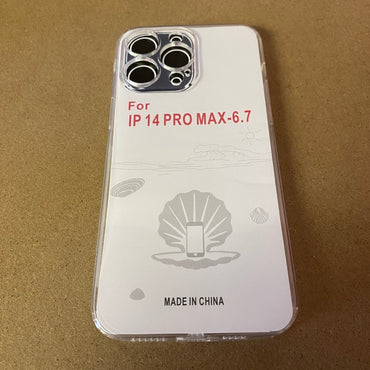 Soft TPU Clear Case with Dust Plug - For iPhone 14 Pro Max - mosaccessories