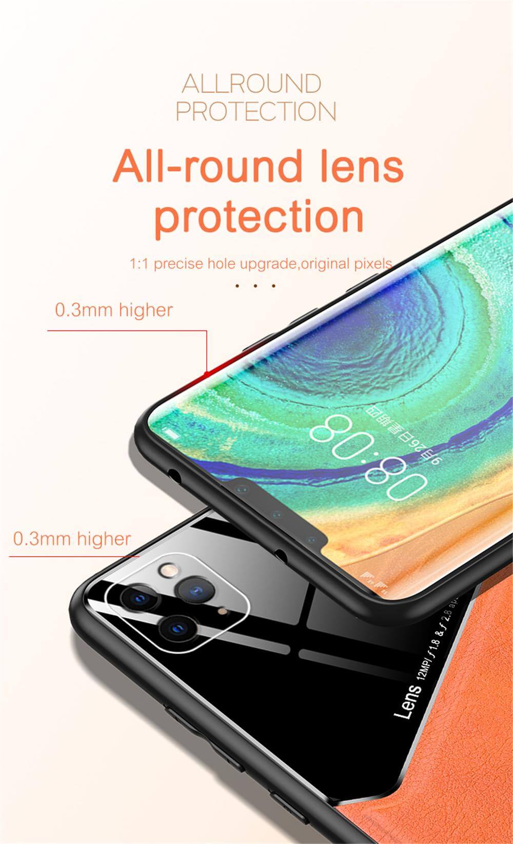 Acrylic + PU Leather Black Case - For iPhone 7 / 8 / SE (2020/22) - mosaccessories