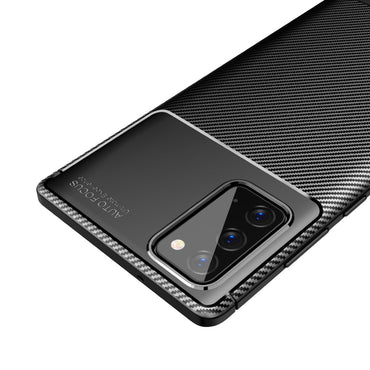 Carbon Fibre TPU Black Case - For Samsung Galaxy Note 20 - mosaccessories
