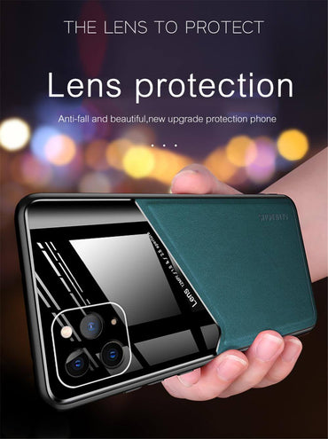 Acrylic + PU Leather Black Case - For iPhone 7 / 8 / SE (2020/22) - mosaccessories