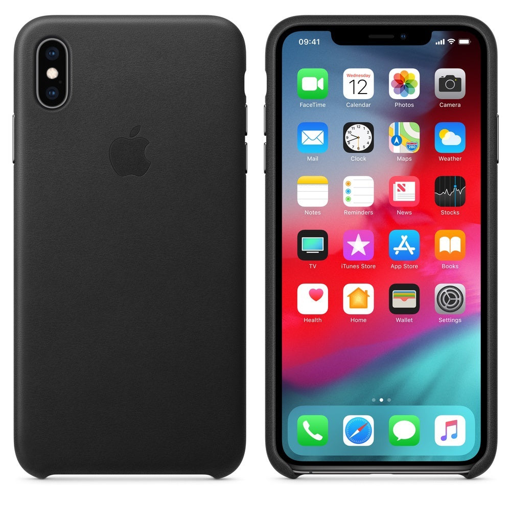 Apple Leather Black Case - For iPhone Xs Max - mosaccessories