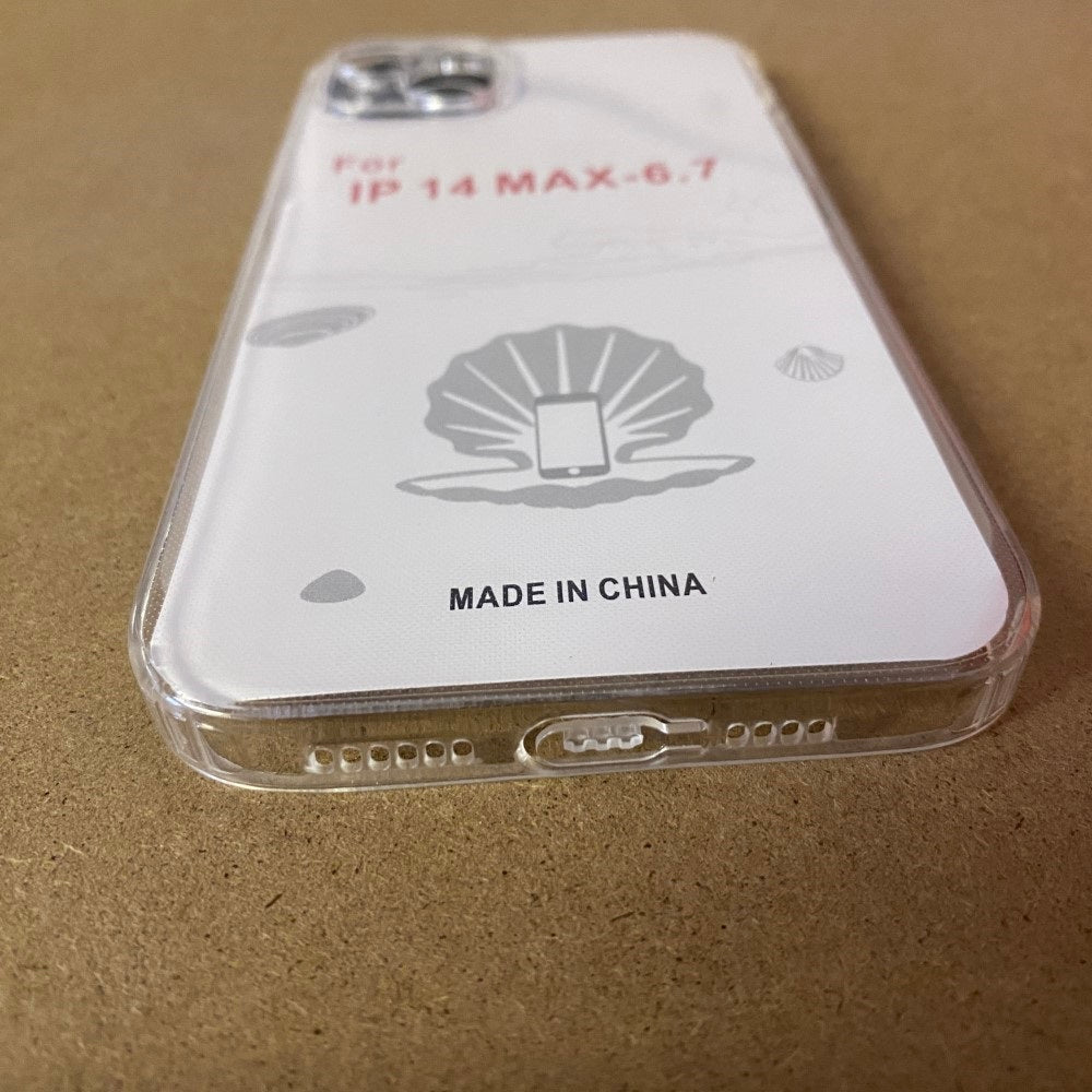 Soft TPU Clear Case with Dust Plug - For iPhone 14 Plus - mosaccessories