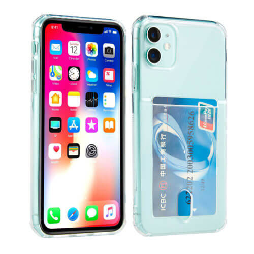 Soft TPU Clear Case With Card Slot - For iPhone 11 - mosaccessories
