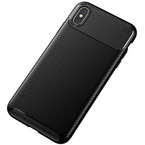 Carbon Fibre TPU Black Case - For iPhone Xs Max - mosaccessories