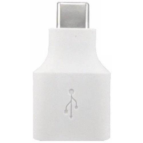 Google Female USB to Male USB-C (Type C) OTG Adapter - White - mosaccessories