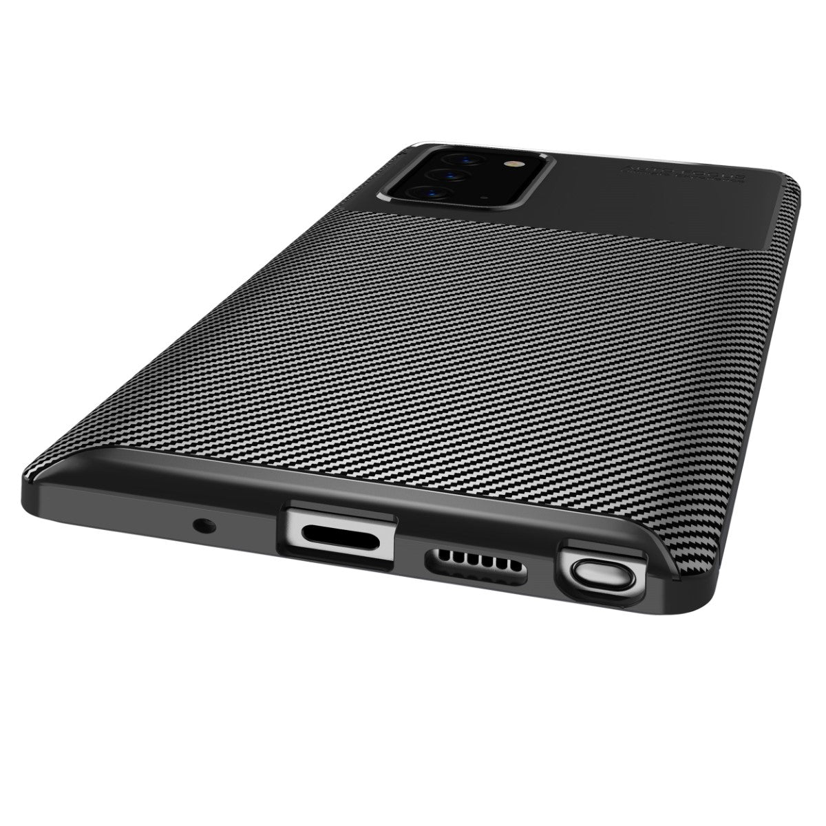 Carbon Fibre TPU Black Case - For Samsung Galaxy Note 20 - mosaccessories
