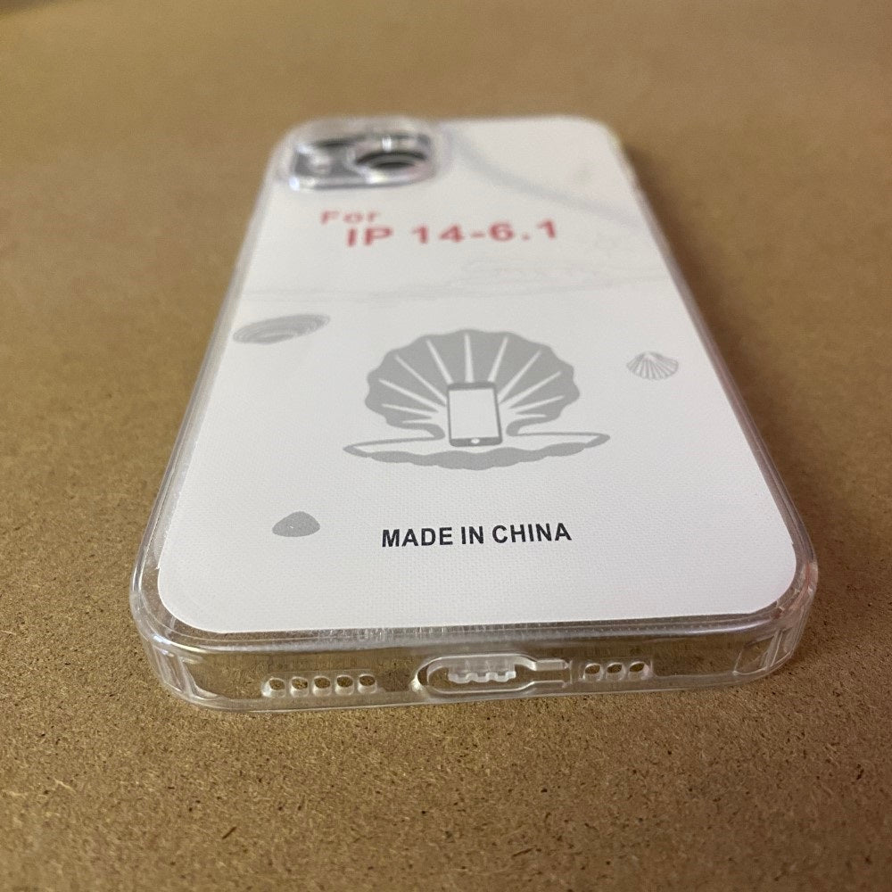 Soft TPU Clear Case with Dust Plug - For iPhone 14 - mosaccessories